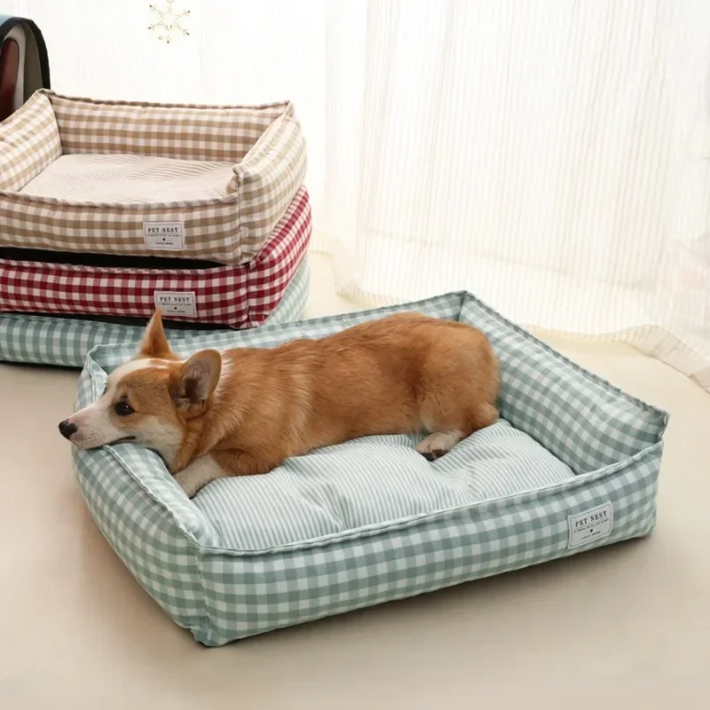 

Квадратная сетчатая кровать для собак и кошек, домашних питомцев, средний и маленький размер, диван-кровать для собак, подушка, кровать для питомцев, кровать для собаки, товары для домашних животных, аксессуары