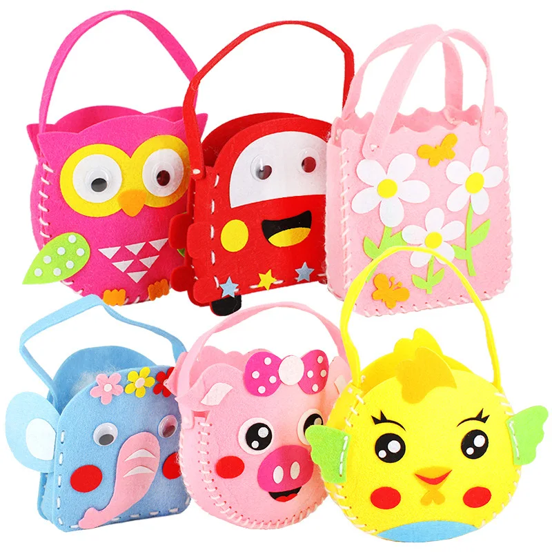 Non-Woven Fabric DIY Handbag Children Craft Toy Mini Bag Non-woven Cloth Colorful Handmade Bag Cartoon Animal Children Handbags
Non-Woven Fabric DIY Handbag Children Craft Toy Mini Bag Non-woven Cloth Colorful Handmade Bag Cartoon Animal Children Handbags