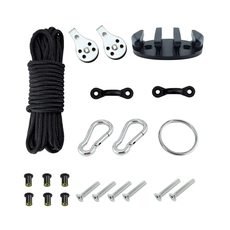 DIY Kayak Canoe Anchors Trolley Set Marine Kayak AnchorTrolley System for Stable Positioning Essentials Boat Accessories
DIY Kayak Canoe Anchors Trolley Set Marine Kayak AnchorTrolley System for Stable Positioning Essentials Boat Accessories