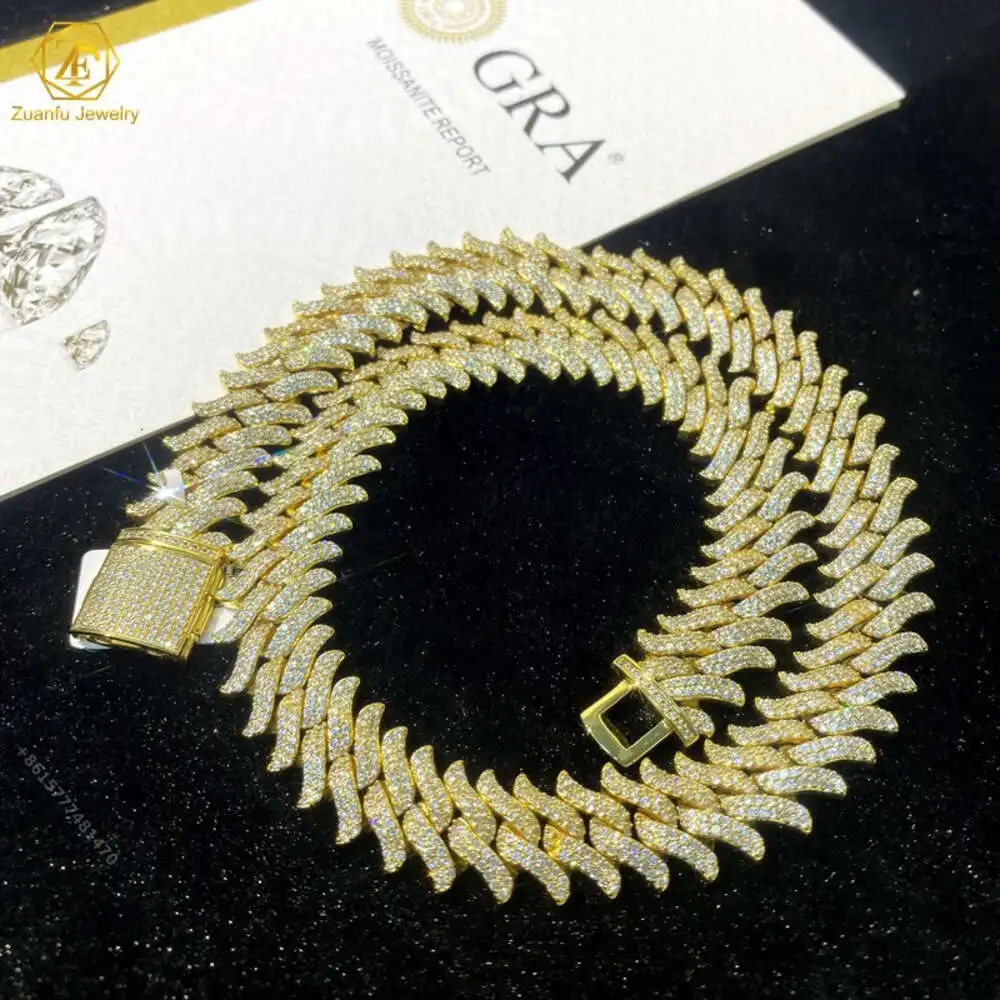 10mm 16mm Pass Diamond Tester Hip Hop Jewelry Vvs Moissanite Mens Sharp Angle Necklace 925 Sterling Silver Cuban Link Chain
10mm 16mm Pass Diamond Tester Hip Hop Jewelry Vvs Moissanite Mens Sharp Angle Necklace 925 Sterling Silver Cuban Link Chain