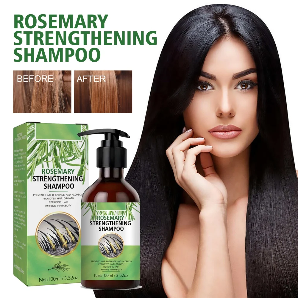 

100ml Rosemary Strengthening Shampoo Hair Growth Hair Breakage Care Oil Control Fluffy Treatment Anti Frizz Deep Clean Nourish
