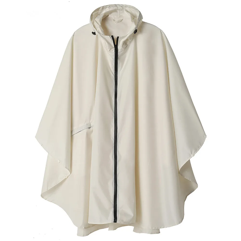 

Rain Coat Trench Women Men Waterproof Rainwear Girl's Raincoat Poncho Cloak Beige Black