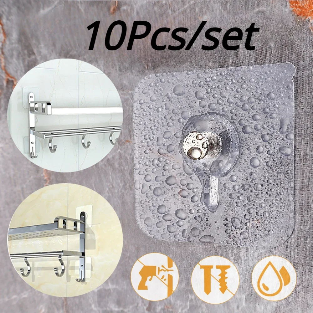 1/10PCS Strong Self Adhesive Wall Nail Hooks Waterproof Sturdy Transparent Holder For Kitchen Bathroom Screw Hanger Accessories
1/10PCS Strong Self Adhesive Wall Nail Hooks Waterproof Sturdy Transparent Holder For Kitchen Bathroom Screw Hanger Accessories