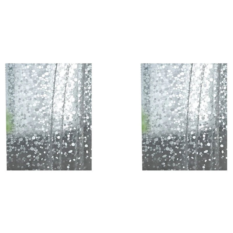 2X Transparent Shower Curtain Lining, Pebble Pattern Lightweight Plastic Bathroom Shower Curtain
2X Transparent Shower Curtain Lining, Pebble Pattern Lightweight Plastic Bathroom Shower Curtain