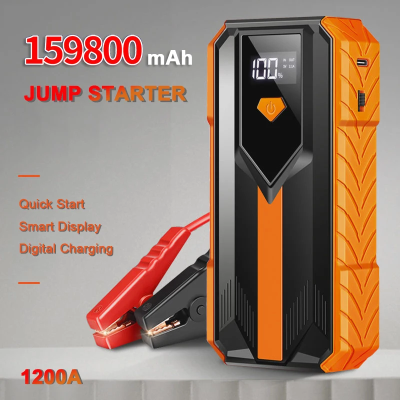 XOJOX Portable Car Jump Starter 159800mAh Large Capacity Power Bank for 12V Cars Battery Booster with Leather Bag for Autocar
XOJOX Portable Car Jump Starter 159800mAh Large Capacity Power Bank for 12V Cars Battery Booster with Leather Bag for Autocar