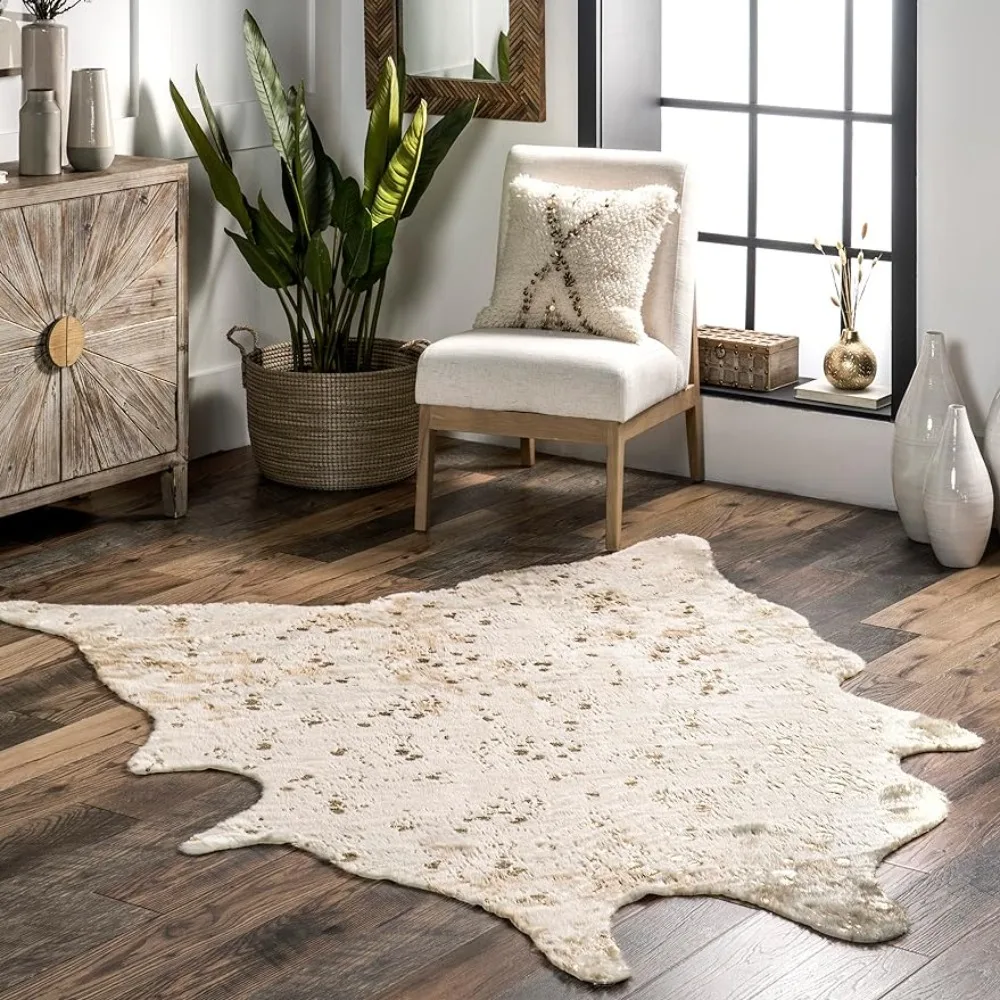 

Carpets for Living Room Decor Faux Cowhide Area Rug Carpet for Rooms Free Shipping Off-white Home Decorations Rugs Floor Textile