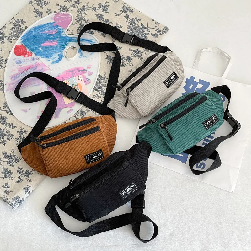 Corduroy Women's Waist Bag Small Canvas Ladies Casual Shoulder Crossbody Bags Fashion Fanny Pack Female Solid Color Chest Bag
Corduroy Women's Waist Bag Small Canvas Ladies Casual Shoulder Crossbody Bags Fashion Fanny Pack Female Solid Color Chest Bag