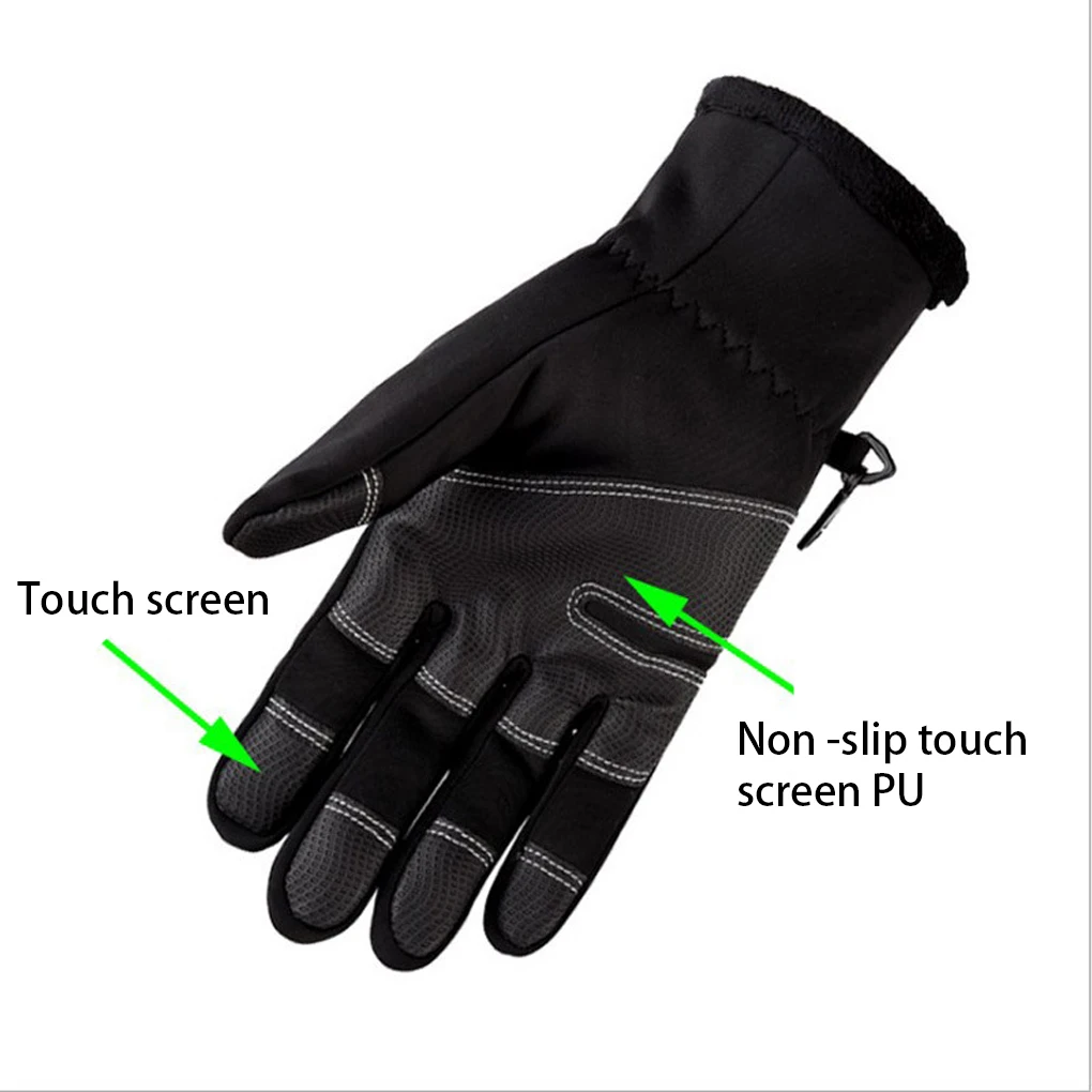 

1 Pair Hiking Women Men Warm Glove Traveling Nonslip Velvet Gloves