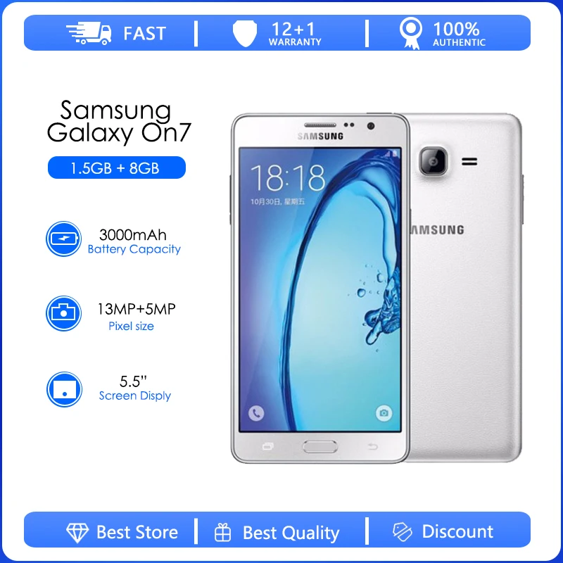 Восстановленный Оригинальный разблокированный телефон Samsung Galaxy On7 G6000, G600S, G600FY, 8 ГБ/16 ГБ, 1,5 дюйма, ОЗУ, камера 13 МП, две sim-карты
Восстановленный Оригинальный разблокированный телефон Samsung Galaxy On7 G6000, G600S, G600FY, 8 ГБ/16 ГБ, 1,5 дюйма, ОЗУ, камера 13 МП, две sim-карты