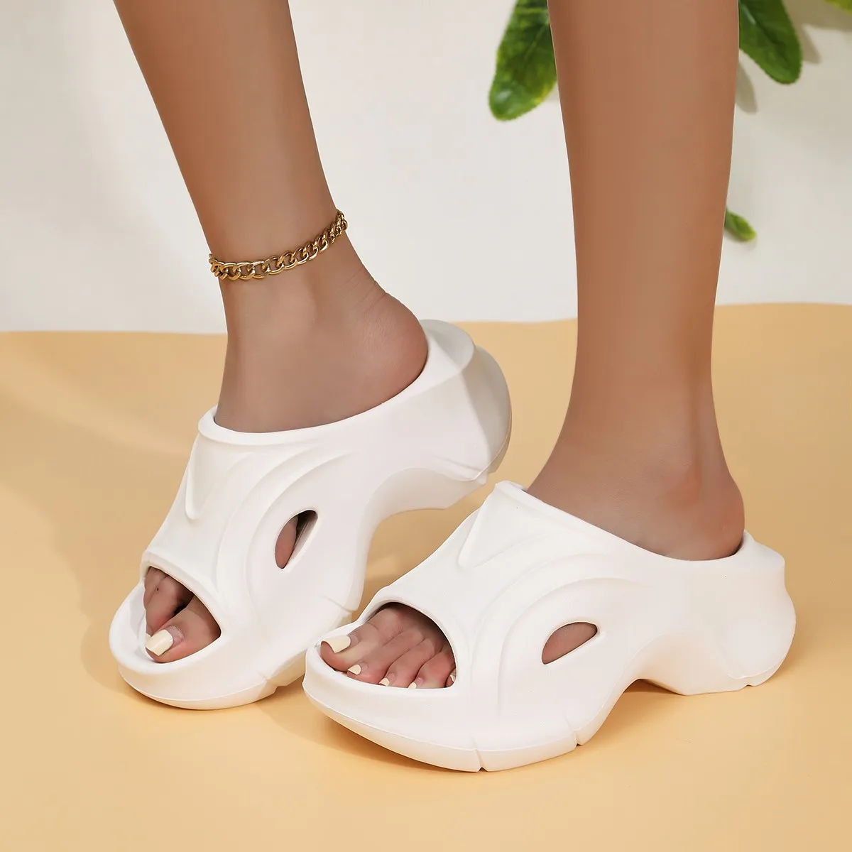 Women's Solid Color Sandals, Casual Open Toe Summer Shoes, Comfortable Side Hollow Out Beach Shoes
Women's Solid Color Sandals, Casual Open Toe Summer Shoes, Comfortable Side Hollow Out Beach Shoes