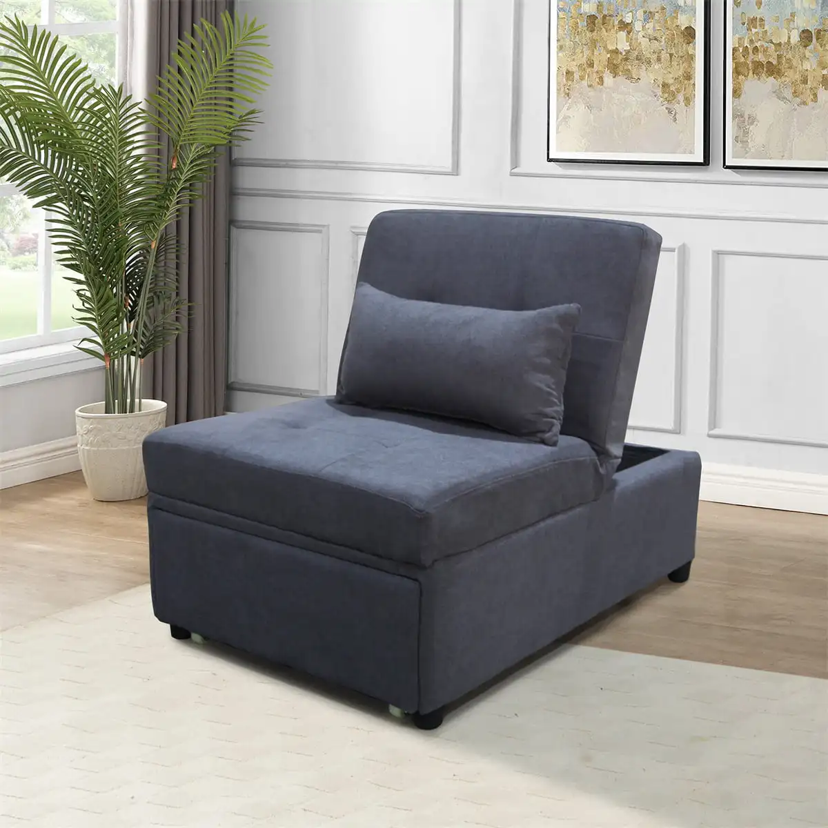 Folding Ottoman Sofa Bed, Convertible Chair Sofa Sleeper Bed 4 in 1, Velvet Recliner Lounge Chair with Adjustable Backrest
Folding Ottoman Sofa Bed, Convertible Chair Sofa Sleeper Bed 4 in 1, Velvet Recliner Lounge Chair with Adjustable Backrest