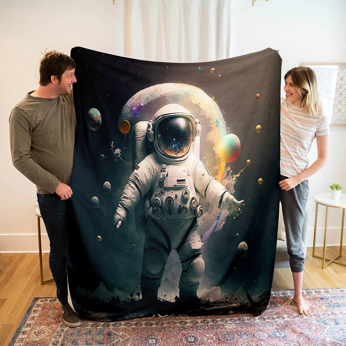 

Фланелевое Одеяло с рисунком астронавта, легкий теплый супермягкий плед для кровати, дивана, путешествий