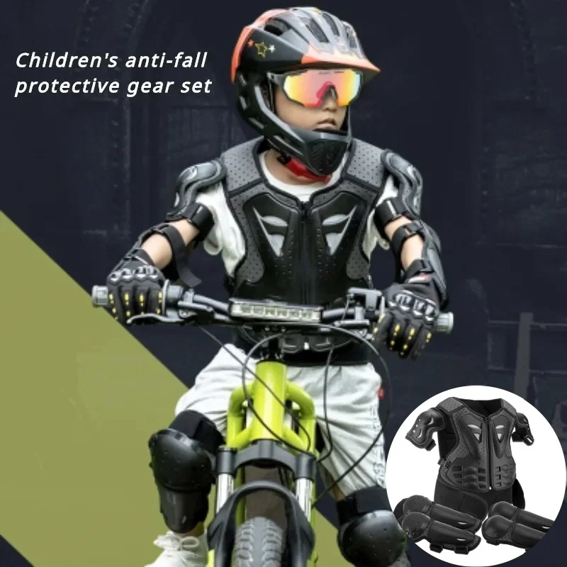 

Children's Balance Bike Armor Off-Road Motorcycle Chest Protector Bicycle Armor Anti-fall Vest Set Elbow and Knee Pads