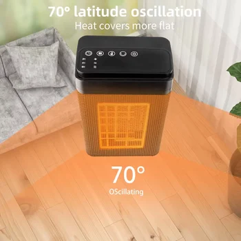 1500W Household Electric Heater, Efficient Instant Heating, Noiseless Mini PTC Warm Air Heater for Home Us 4