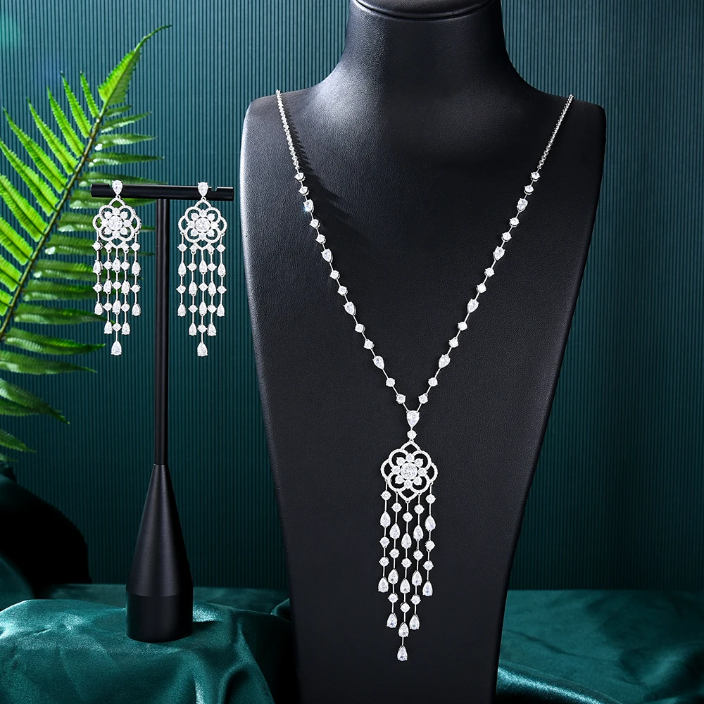 Missvikki Original Long Chain Sexy Necklace Earrings Luxury Gougeous Splicing Big Pendant For Women Wedding Party Accessories
Missvikki Original Long Chain Sexy Necklace Earrings Luxury Gougeous Splicing Big Pendant For Women Wedding Party Accessories