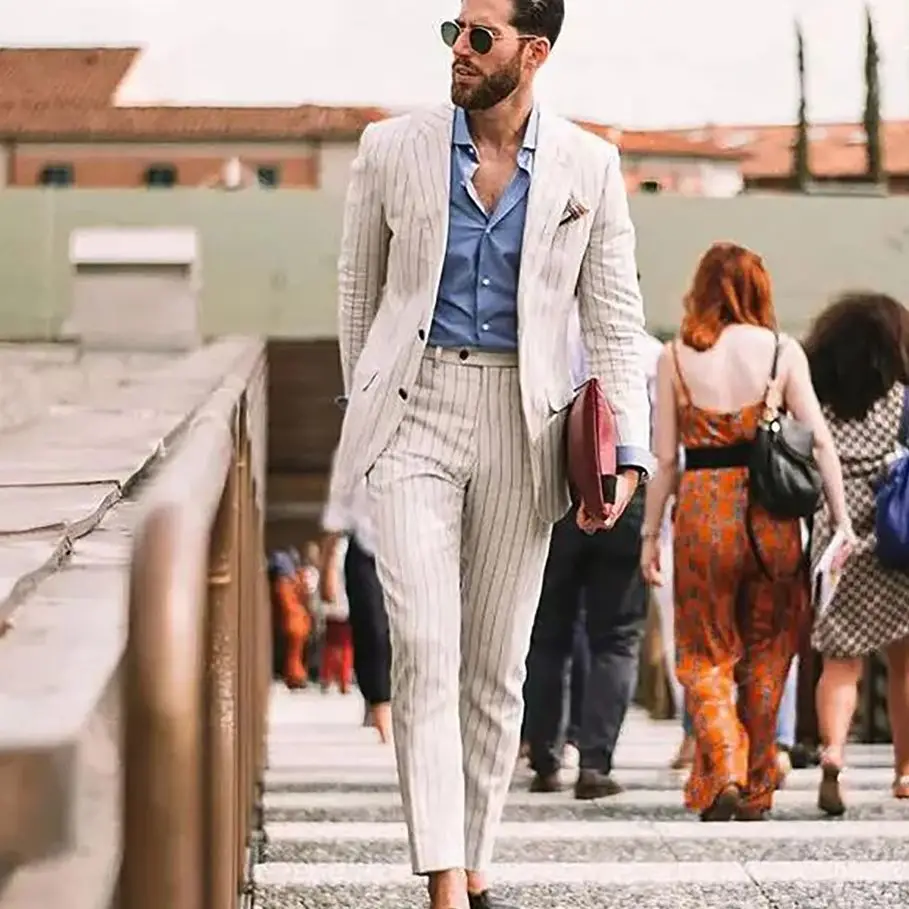 Высококачественные полосатые мужские костюмы, Официальный женский свадебный комплект, мужской блейзер для выпускного вечера (пиджак + брюки)
Высококачественные полосатые мужские костюмы, Официальный женский свадебный комплект, мужской блейзер для выпускного вечера (пиджак + брюки)