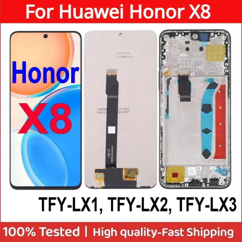 

6.7" IPS For Huawei Honor X8 5G VNE-N41 TFY-LX1 TFY-LX2 TFY-LX3 LCD Display Touch Screen Digitizer Assembly