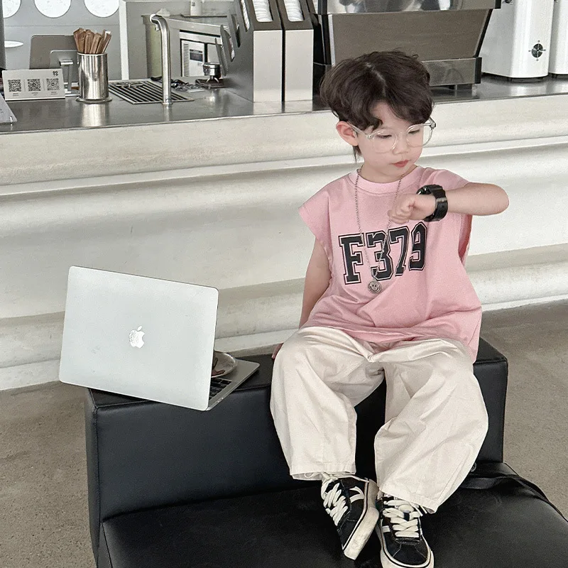 Boy Short Sleeve Summer Korean Style 2024 Summer New Fashion All Match Sleeveless Tank Casual Top Summer Children Clothes
Boy Short Sleeve Summer Korean Style 2024 Summer New Fashion All Match Sleeveless Tank Casual Top Summer Children Clothes
