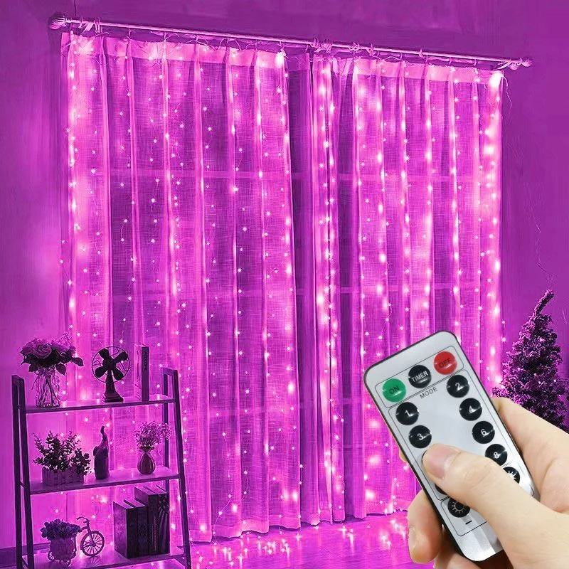 

3M/4M/6M LED Curtain Garland Fairy Lights Festoon with Remote New Year Garland Christmas Decoration Party Wedding Decoration