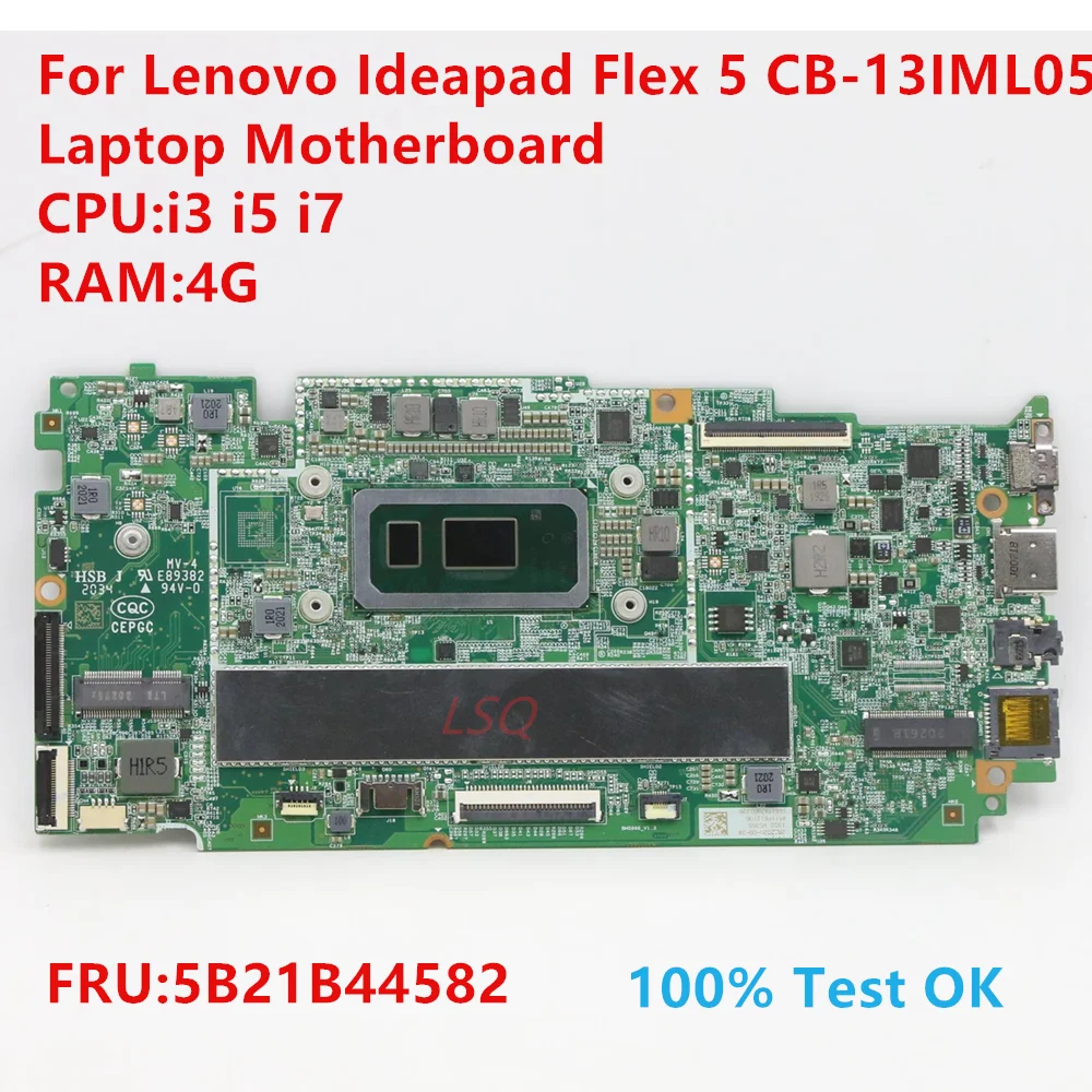 For Lenovo ideapad Flex 5 CB-13IML05 Laptop Motherboard With CPU:i3 i5 i7 FRU:5B21B44582 100% Test OK
For Lenovo ideapad Flex 5 CB-13IML05 Laptop Motherboard With CPU:i3 i5 i7 FRU:5B21B44582 100% Test OK