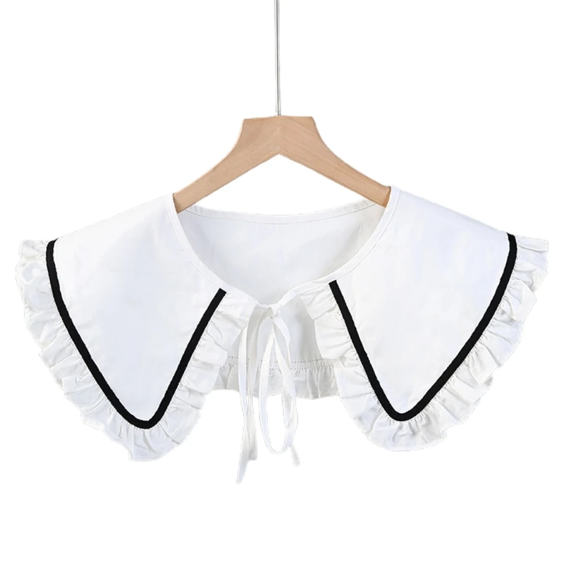 

White Lapel Fake Collar Shawl Girls Half Shirt Shawls Wrap Lapel Detachable Collars Necklace False Collar