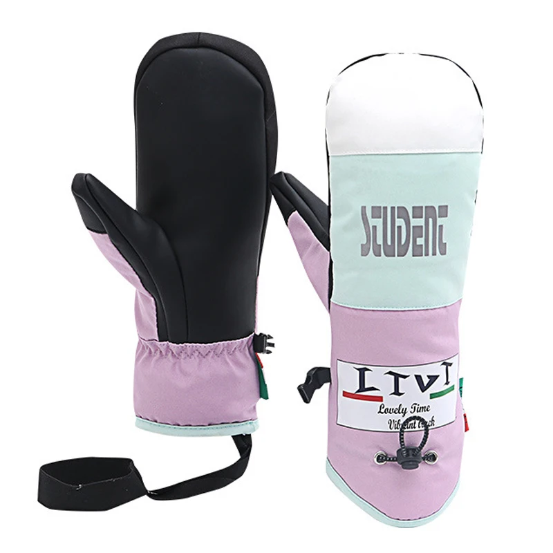 

2024 лыжные перчатки, женские теплые рукавицы для сенсорного экрана, для велоспорта, зимние водонепроницаемые женские зимние перчатки для снега, для горного сноуборда