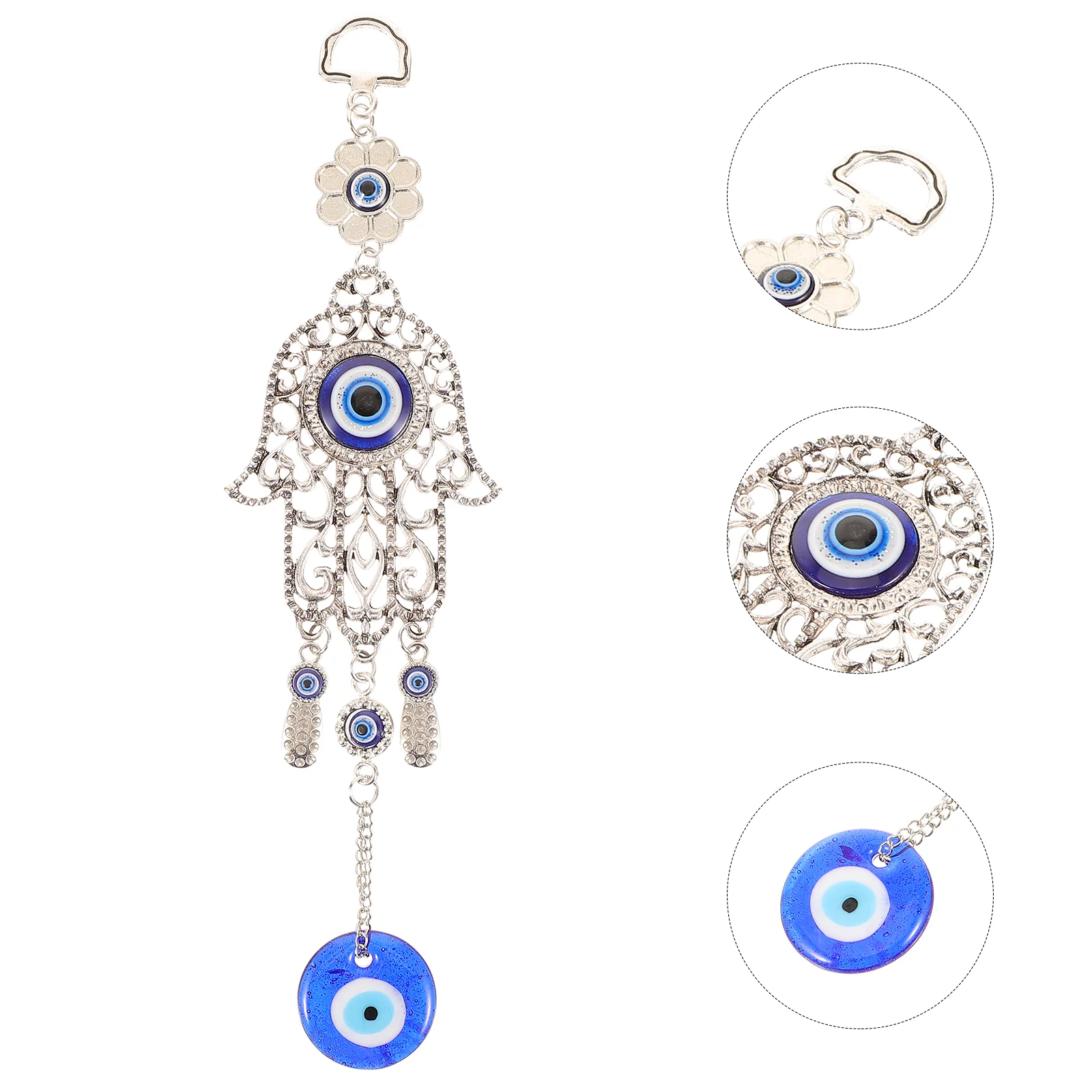 Colored Glass Devil's Eye Moon Pendant Lucky Elephant European and American Alloy Mother
Colored Glass Devil's Eye Moon Pendant Lucky Elephant European and American Alloy Mother