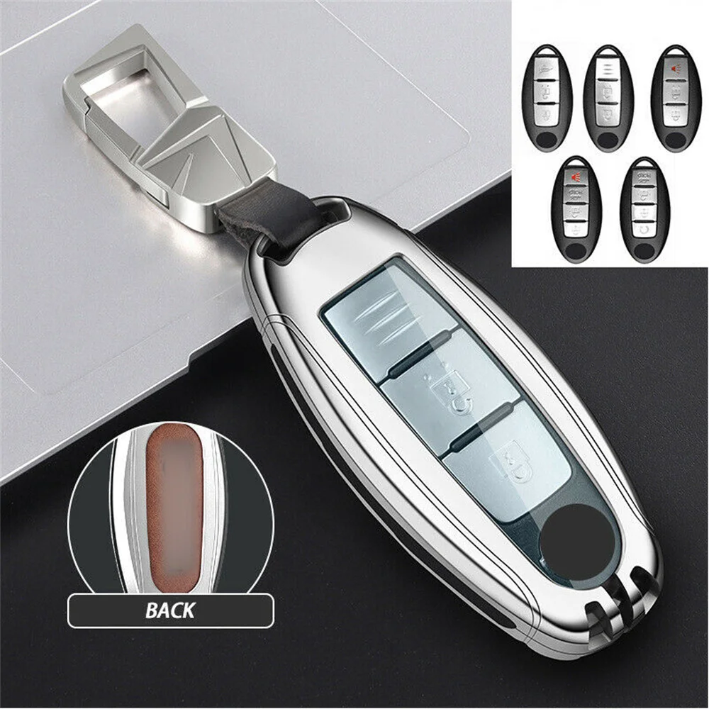Zinc Alloy Car Key Fob Case Cover Skin Holder Protector Bag Shell For Nissan Infiniti 4 Buttons Accessories Styling 
Zinc Alloy Car Key Fob Case Cover Skin Holder Protector Bag Shell For Nissan Infiniti 4 Buttons Accessories Styling
