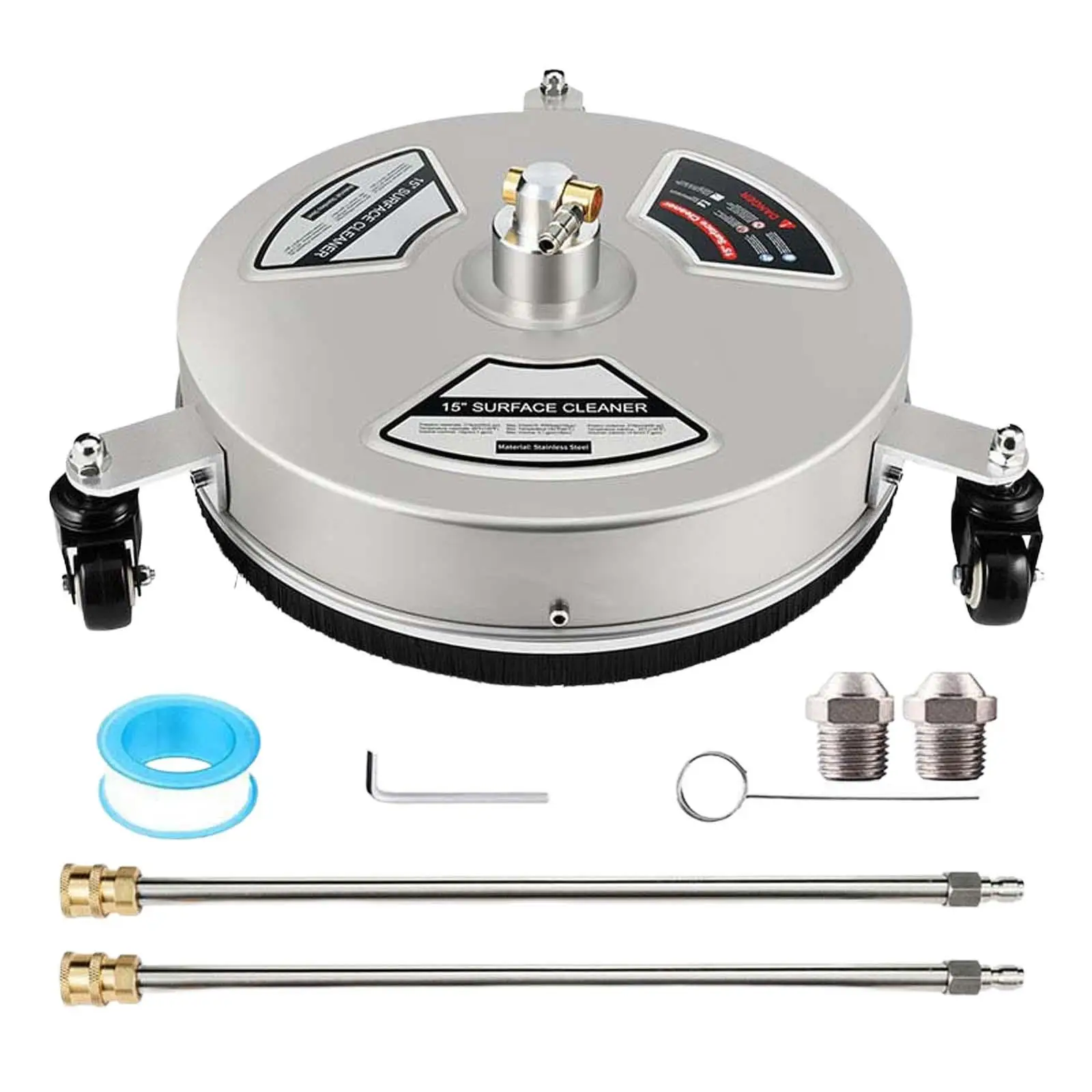 15inch Pressure Washer Surface Cleaner with 3 Universal Casters Home Floor Cleaning Equipment for Indoors Decks Garden Outdoors
15inch Pressure Washer Surface Cleaner with 3 Universal Casters Home Floor Cleaning Equipment for Indoors Decks Garden Outdoors