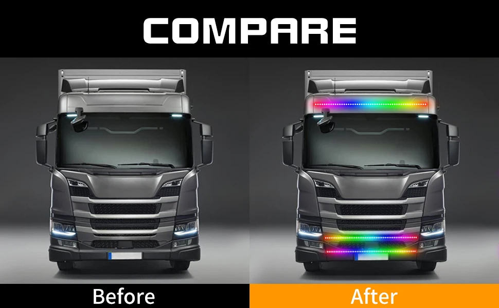 Truck Led Singal Light Night Driving Safety Warning Light Rgb 7 Colorful Flashing Atmosphere Lamp 24V Car Decorative Light Truck Led Singal Light Night Driving Safety Warning Light Rgb 7 Colorful Flashing Atmosphere Lamp 24V Car Decorative Light
