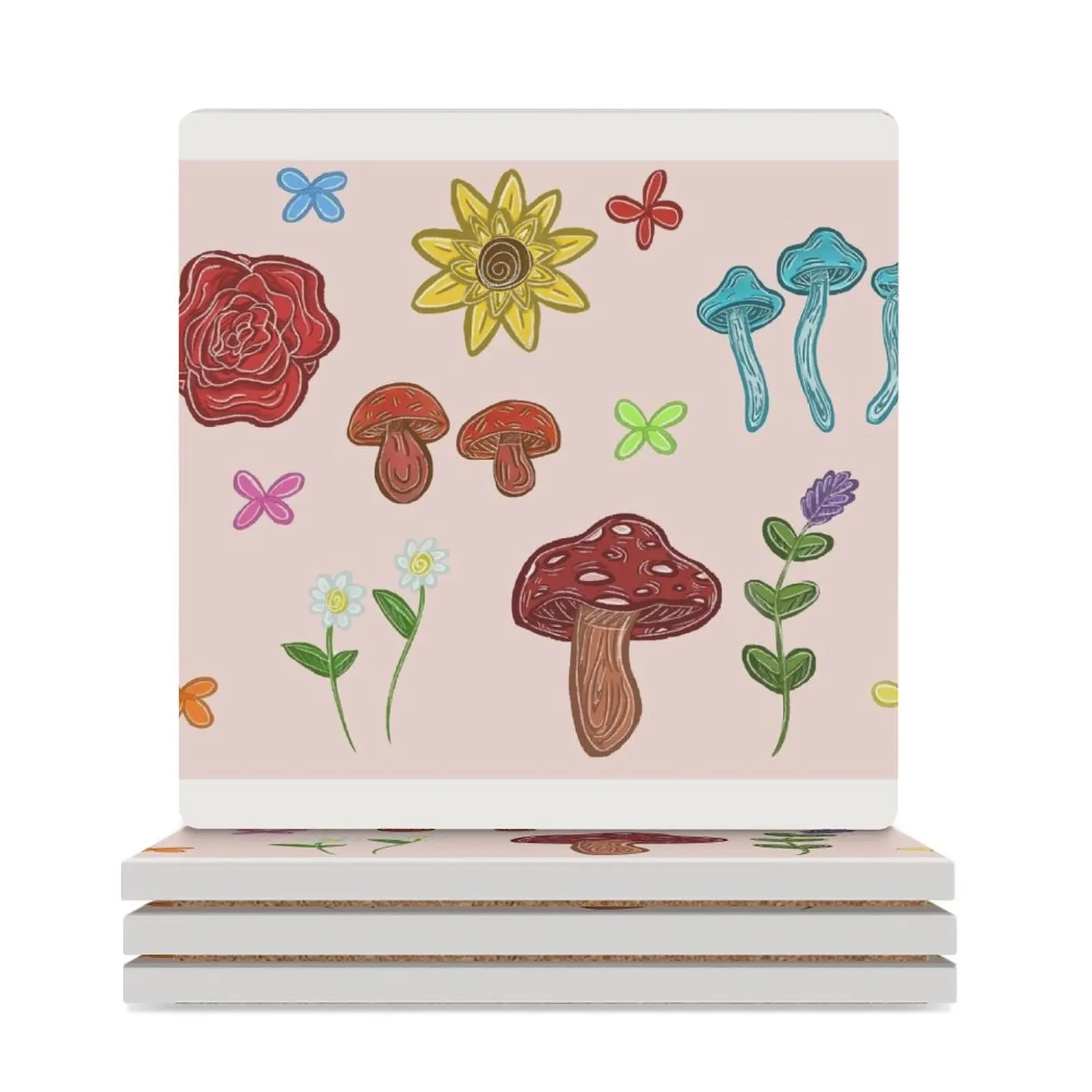 Flowers and mushrooms sheet Ceramic Coasters (Square) for cups set for coffee mugs mug set plate Coasters
Flowers and mushrooms sheet Ceramic Coasters (Square) for cups set for coffee mugs mug set plate Coasters
