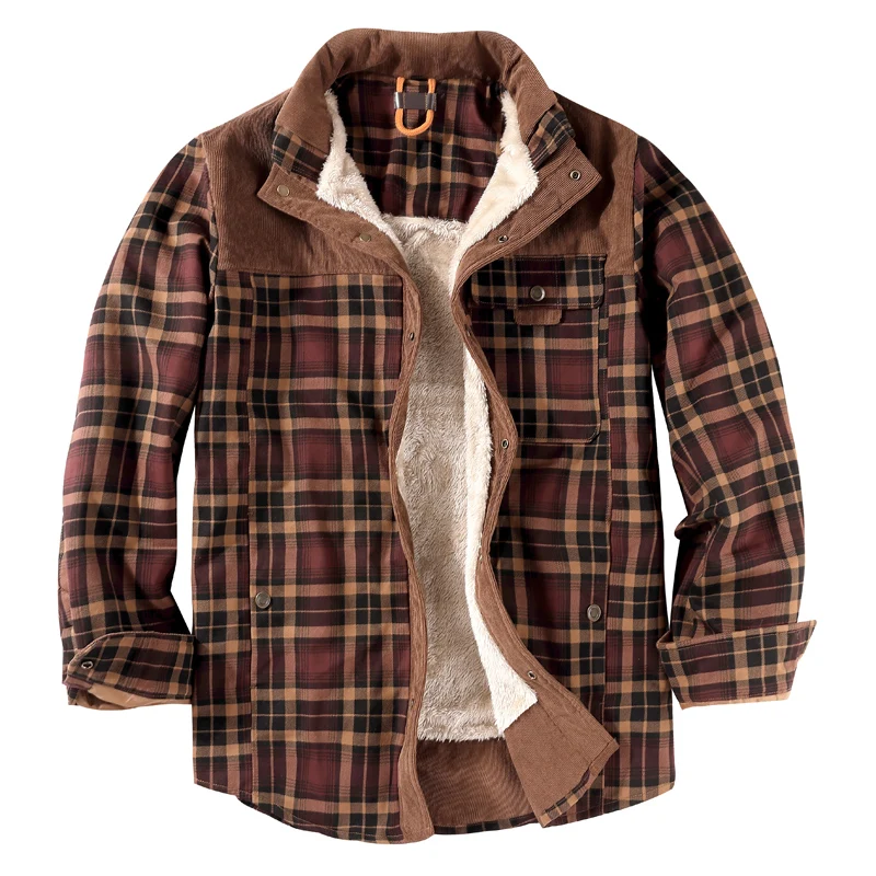 2023 Winter Plaid Shirt Jacket Men Long Sleeve Male Turn-Down Collar Button Wool Jackets Coat Fleece Overcoat Jacket US Big Size
2023 Winter Plaid Shirt Jacket Men Long Sleeve Male Turn-Down Collar Button Wool Jackets Coat Fleece Overcoat Jacket US Big Size
