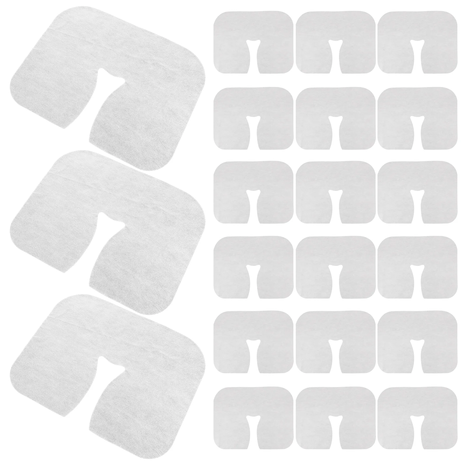 

400 Pcs Disposable Lying Pillow Case Bed Comforter Headrest Mats Hole Pad Face Covers for Salon Non-woven Fabric Cushion