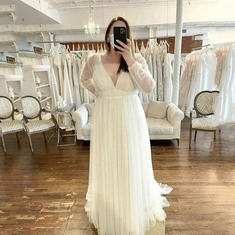 

Maternity Dresses for Phoot Shoot Elegnant V Neck Pregnancy Photography Dress Maternity Women Maxi Tulle Party Wedding Dresses