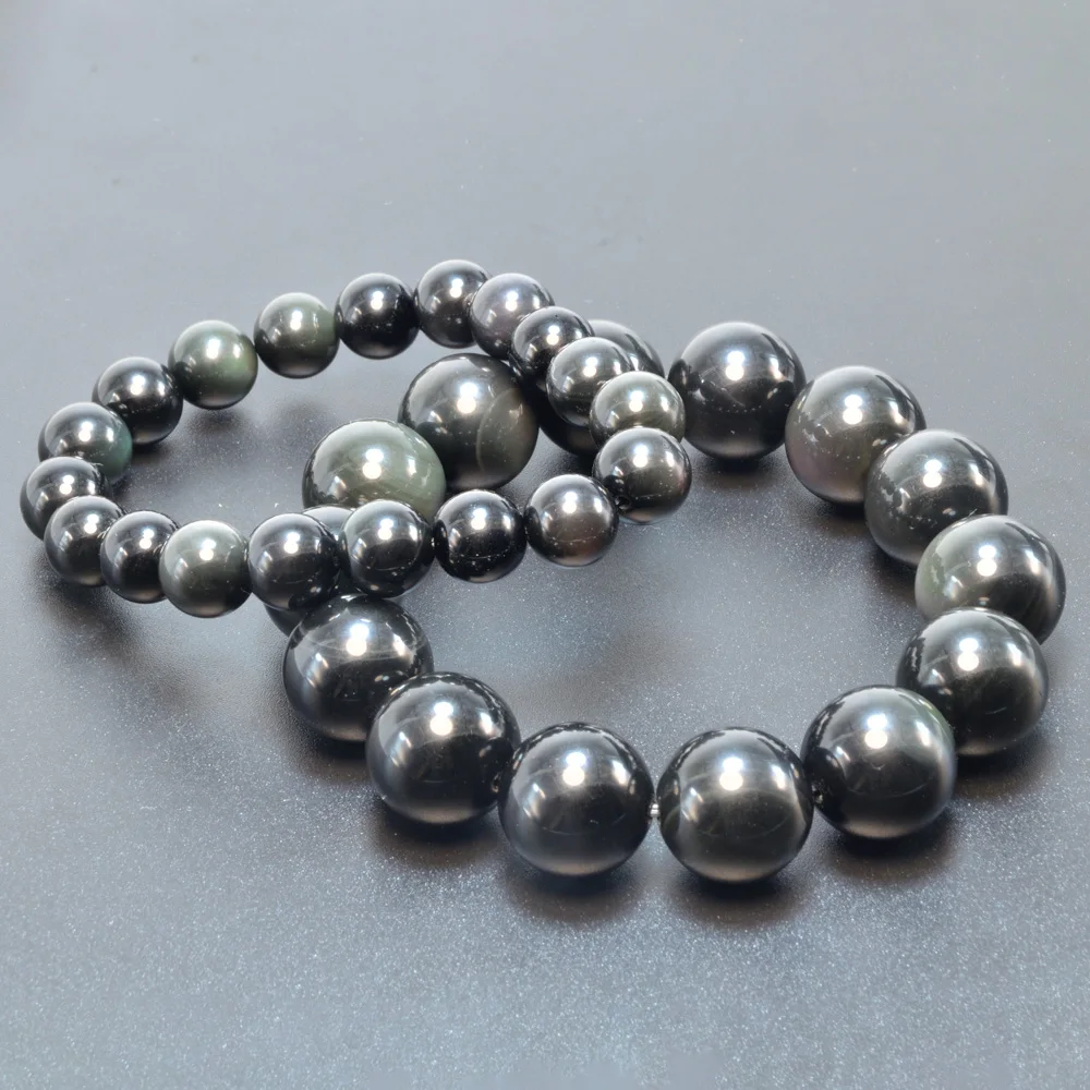 Natural Gem Bracelet Natural Colorful Sheen Obsidian Bracelet 16mm 10mm for Men Women Crystal Jewelry Yoga Healing Rosary Beads
Natural Gem Bracelet Natural Colorful Sheen Obsidian Bracelet 16mm 10mm for Men Women Crystal Jewelry Yoga Healing Rosary Beads