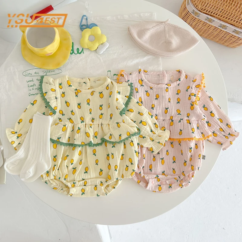 0-2Yrs Autumn Newborn Baby Girls Long Sleeve Lemon Printing Rompers Infant Jumpsuit Kids Baby Girls Rompers Clothes
0-2Yrs Autumn Newborn Baby Girls Long Sleeve Lemon Printing Rompers Infant Jumpsuit Kids Baby Girls Rompers Clothes