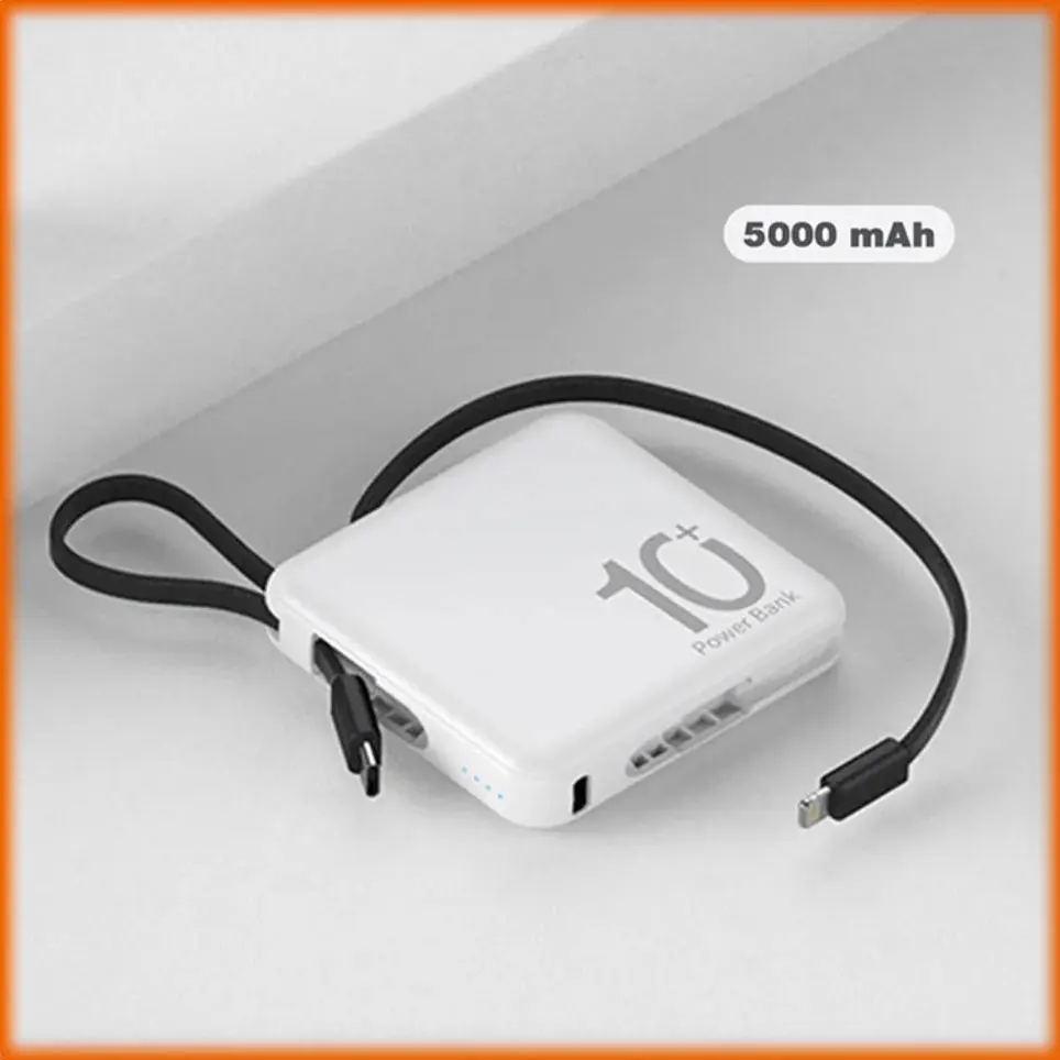 Mini power bank with built-in code,portable compact power bank,10000mAh fast charging external battery,mobile phone accessories
Mini power bank with built-in code,portable compact power bank,10000mAh fast charging external battery,mobile phone accessories
