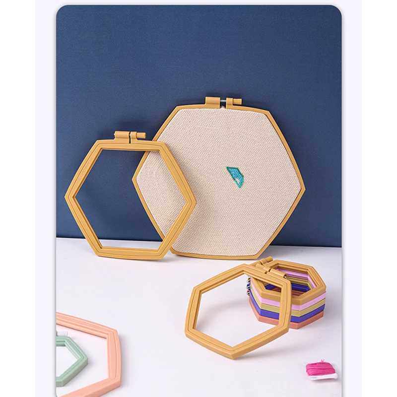 Plastic Embroidery Hoop Hexagon Frame Candy Color Embroidery Hoops For Needleworks DIY Cross Stitch Needle Craft Sewing Tools
Plastic Embroidery Hoop Hexagon Frame Candy Color Embroidery Hoops For Needleworks DIY Cross Stitch Needle Craft Sewing Tools
