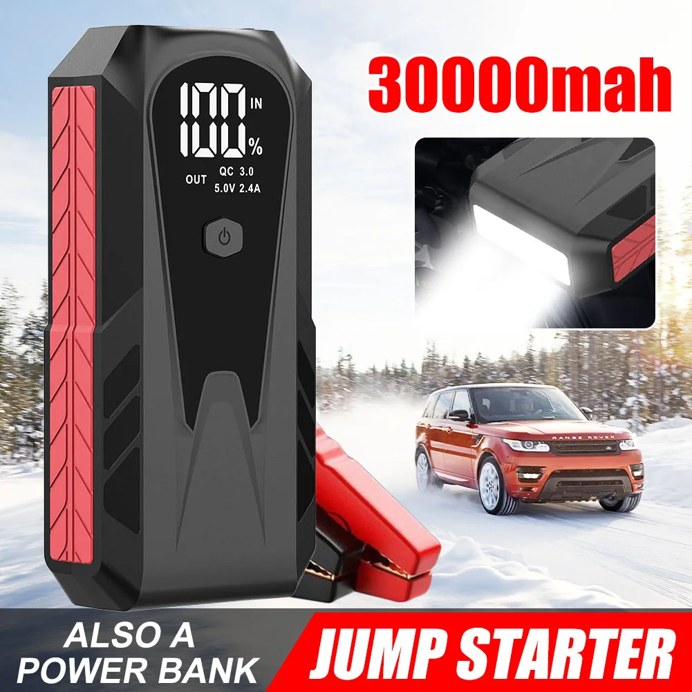 Портативный автомобильный аккумулятор 30000 А, пусковое устройство, внешний аккумулятор мАч, портативное зарядное устройство USB с фонариком, 12 В, аварийные автомобильные аксессуары
Портативный автомобильный аккумулятор 30000 А, пусковое устройство, внешний аккумулятор мАч, портативное зарядное устройство USB с фонариком, 12 В, аварийные автомобильные аксессуары