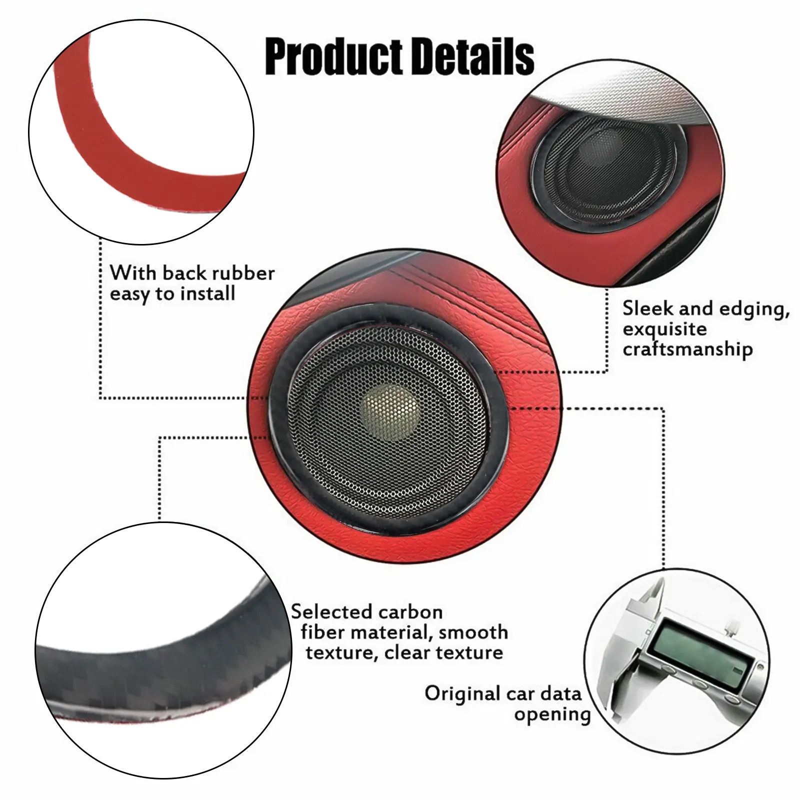 Door Loudspeaker Frame Trim Carbon Fiber Door Loudspeaker Frame Trim For BMW 3 Series E90 E92 2005-2012
Door Loudspeaker Frame Trim Carbon Fiber Door Loudspeaker Frame Trim For BMW 3 Series E90 E92 2005-2012