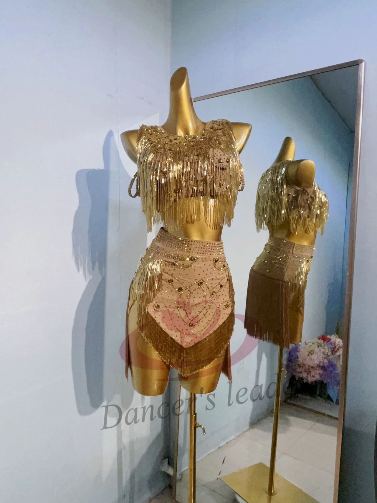 Latin Dance Competition Women's High end Customized Desert Gold Split Dance Skirt Samba Performance Clothing Blackpool Dress
Latin Dance Competition Women's High end Customized Desert Gold Split Dance Skirt Samba Performance Clothing Blackpool Dress
