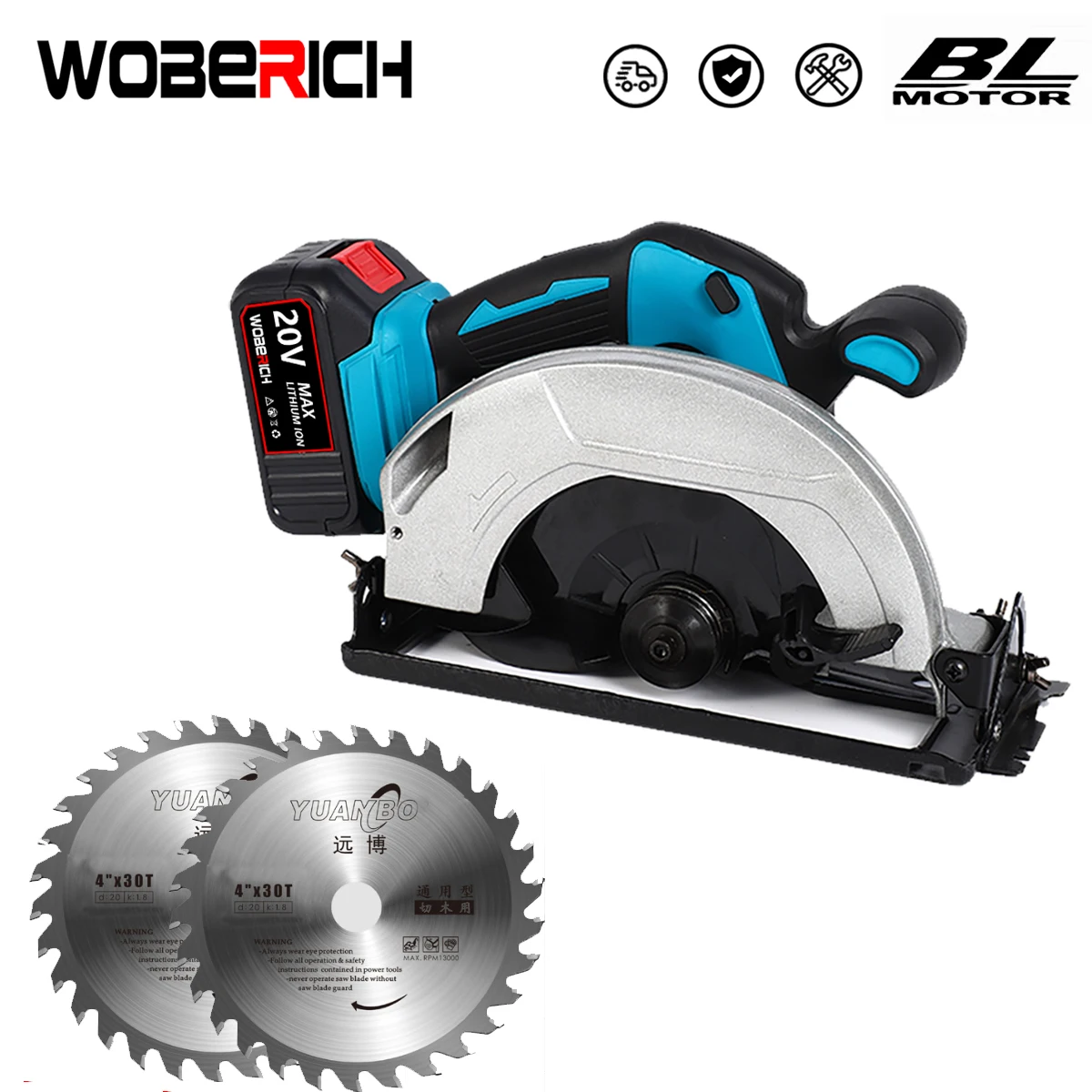 

7 Inch Brushless Circular Saw 180mm 0-45° Multi-Angle Cutting for Makita 18V Battery Electric Saw Woodworking Power Tool