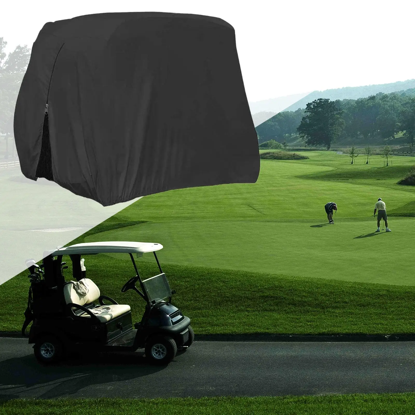 

Golf Cart Cover Sunproof Heavy Duty Electric Sightseeing Car Cover Golf Club Car Cover for Adult Outdoor Sports Men Women Travel