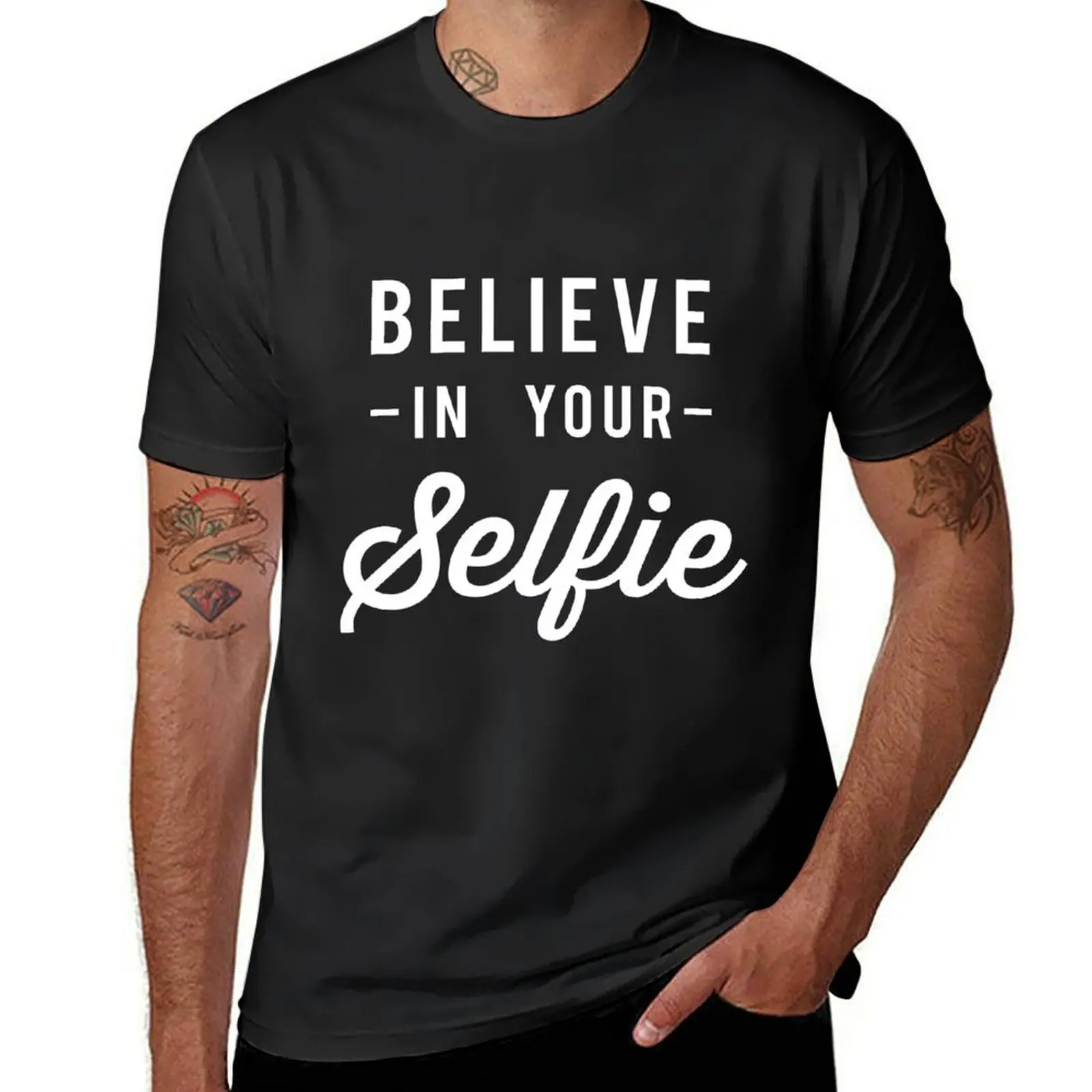 Believe in your selfie T-shirt Short sleeve tee sweat sublime vintage clothes Men's t shirts
Believe in your selfie T-shirt Short sleeve tee sweat sublime vintage clothes Men's t shirts