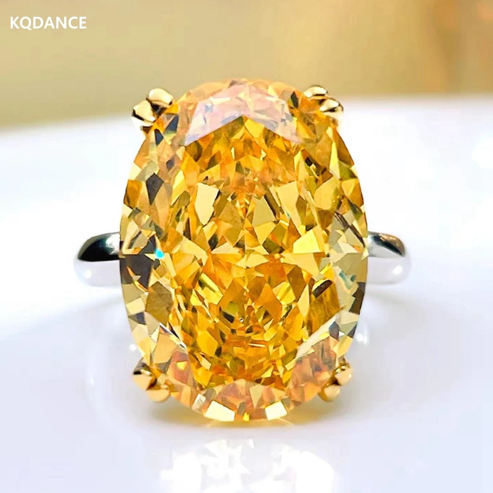 KQDANCE 925 Sterling Silver Oval Ice Cut Yellow/Padparadscha Pink Red 17 Carat High Carbon Diamond Ring For Women Fine Jewelry
KQDANCE 925 Sterling Silver Oval Ice Cut Yellow/Padparadscha Pink Red 17 Carat High Carbon Diamond Ring For Women Fine Jewelry