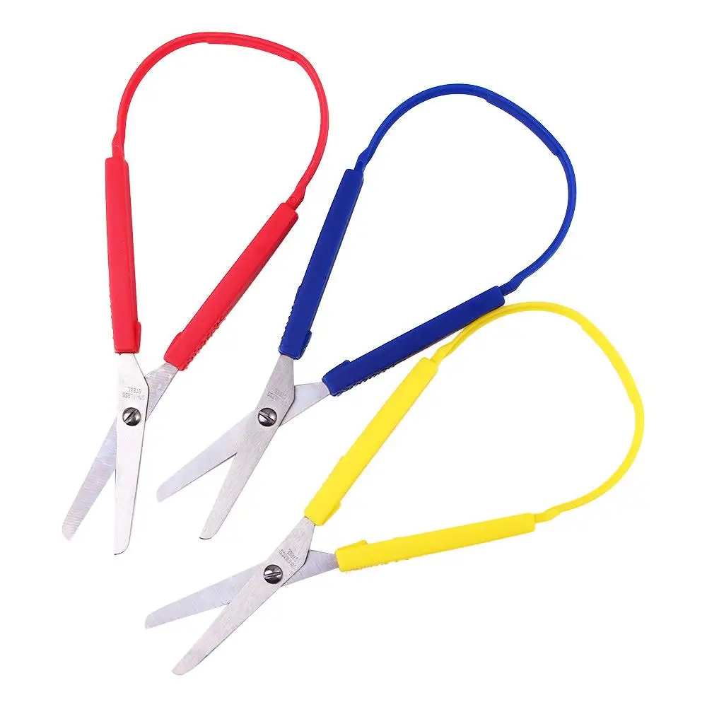 

Grip Office School for Children Adults Craft Handcraft Tool Yarn Cutter Loop Scissors Adaptive Scissors Cutting Supplies