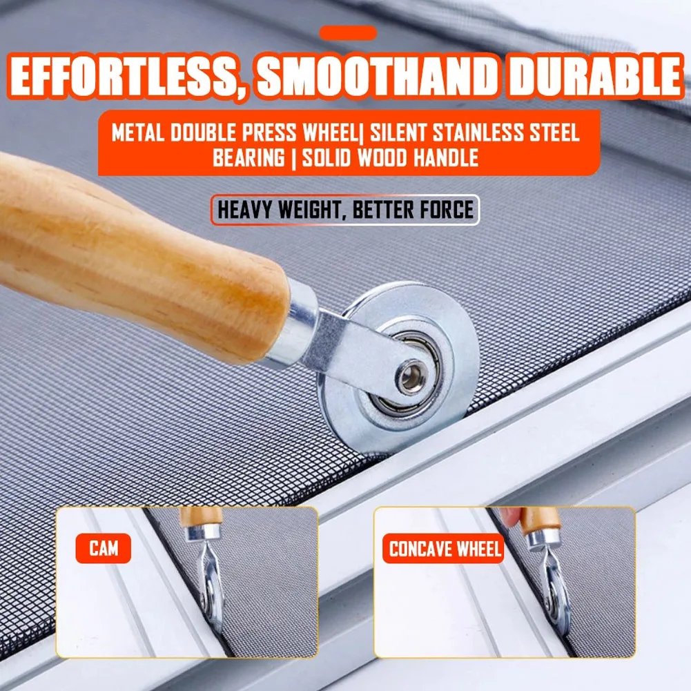 Rubber Rolling Wheel Tools Wooden Handle Spline Roller For Renovator Window Installation Screen Door Hand Tool
Rubber Rolling Wheel Tools Wooden Handle Spline Roller For Renovator Window Installation Screen Door Hand Tool