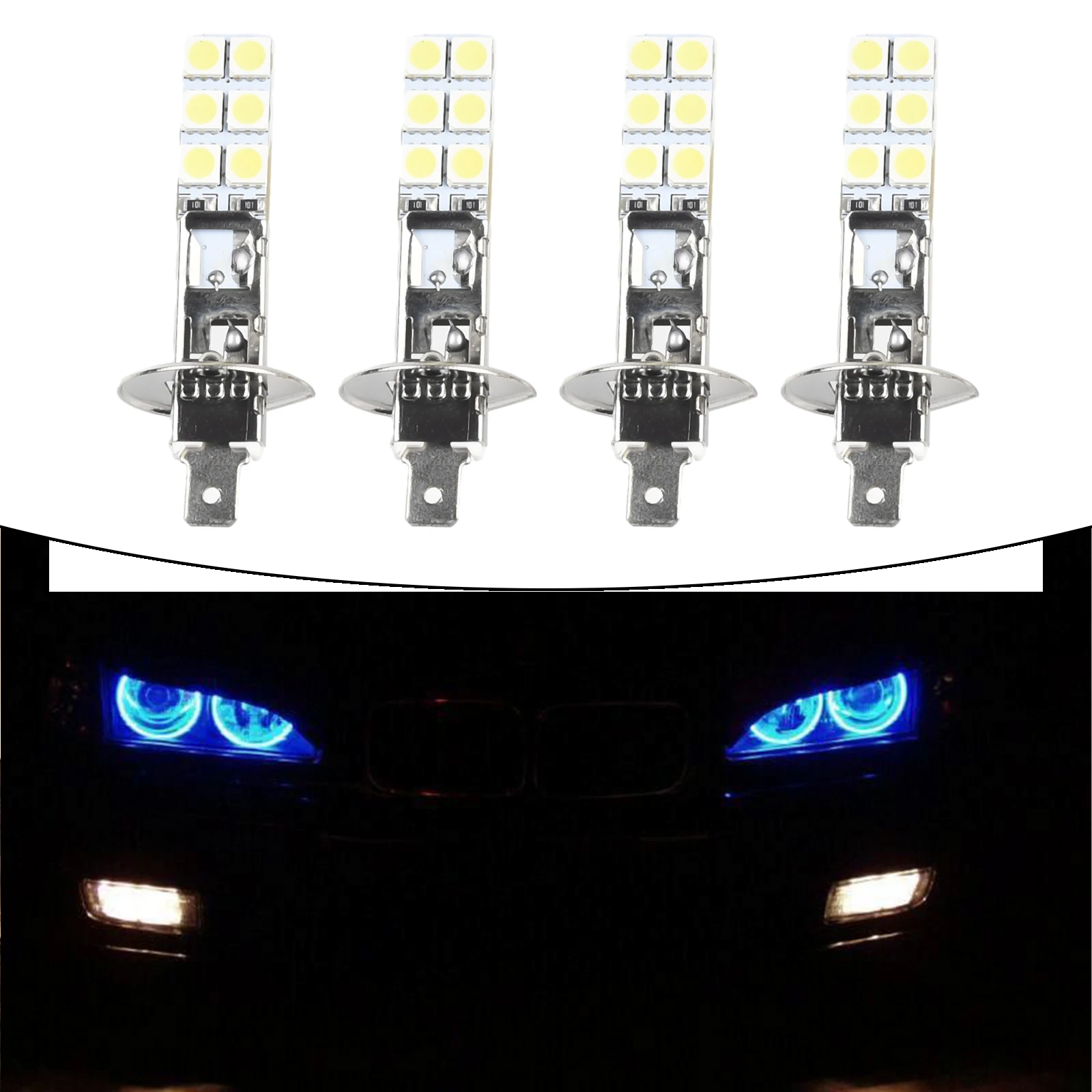 4x Car H1 6000K Super White DC 12V-24V LED Headlight Bulbs Kit Fog Driving Light Lamp Dust-proof Anti-fog Lights Car Accessories
4x Car H1 6000K Super White DC 12V-24V LED Headlight Bulbs Kit Fog Driving Light Lamp Dust-proof Anti-fog Lights Car Accessories