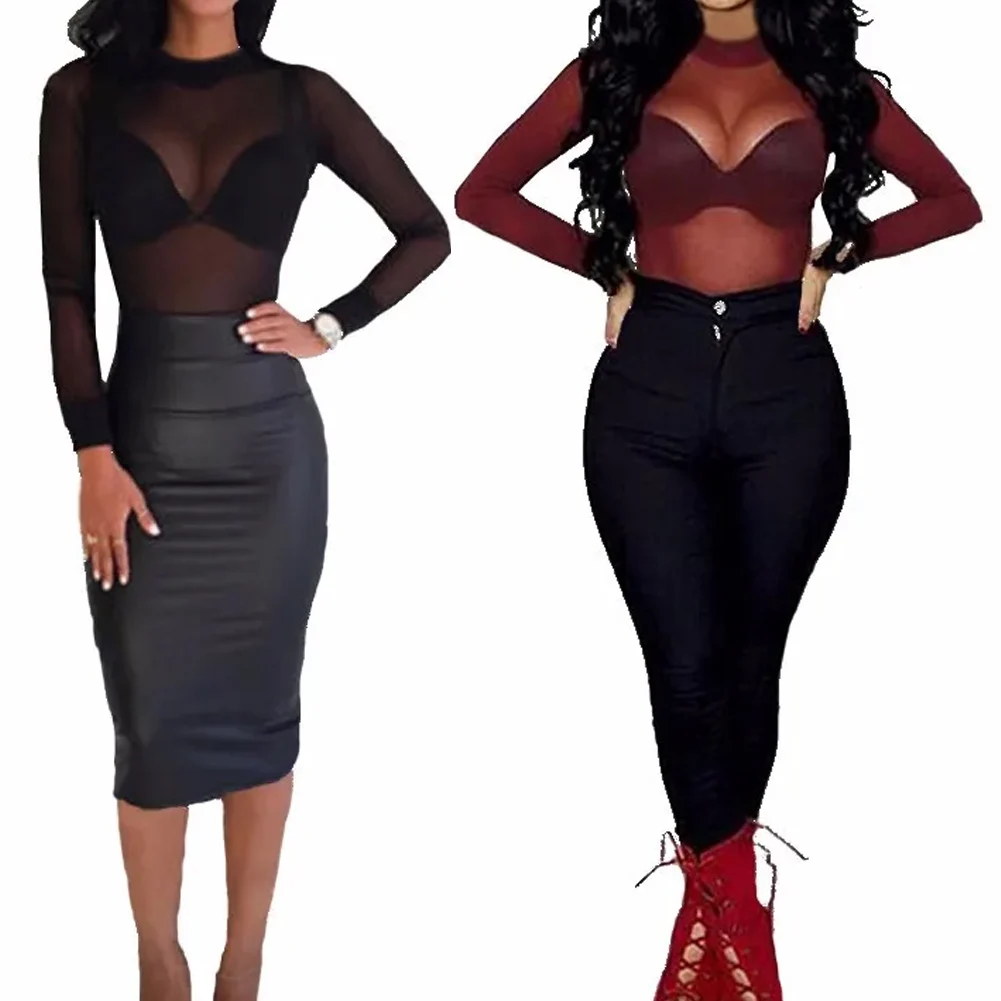Slim Fit See Through Mesh Tops Sexy Women's T Shirt Long Sleeve Sheer Shirts Ideal for Casual and Fashion Style
Slim Fit See Through Mesh Tops Sexy Women's T Shirt Long Sleeve Sheer Shirts Ideal for Casual and Fashion Style