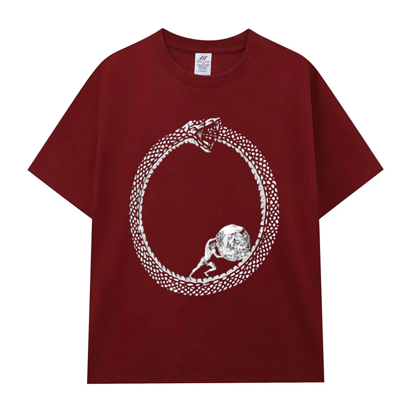 Sisyphus in an Ouroboros Snake - Unisex Philosophy T-Shirt For Existentialists T-Shirt Oversized Sweat Cute Tops Men Clothes
Sisyphus in an Ouroboros Snake - Unisex Philosophy T-Shirt For Existentialists T-Shirt Oversized Sweat Cute Tops Men Clothes